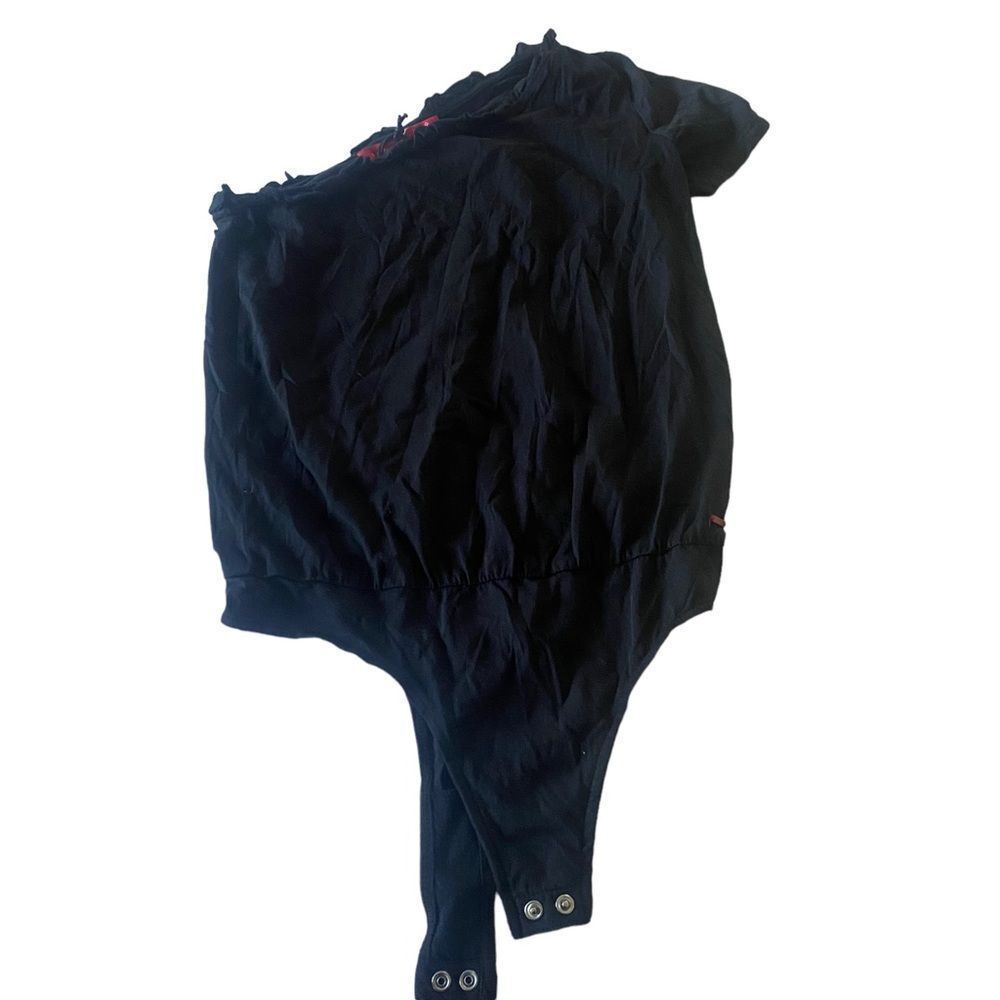 N.Philanthropy Black One Shoulder Bodysuit Sz XS